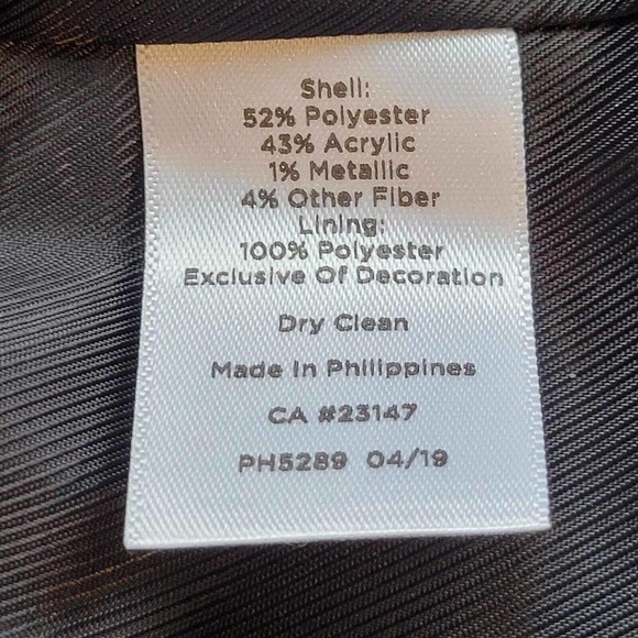 Talbots Blazer Jacket Womens Size 8 Petite Button Tweed Multicolored Fringe - Picture 6 of 8